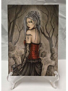 Jessica Galbreth 𝑨𝒏𝒄𝒊𝒆𝒏𝒕 𝑶𝒏𝒆 Vampire Enchanted Art 5X7 Mini Print NEW